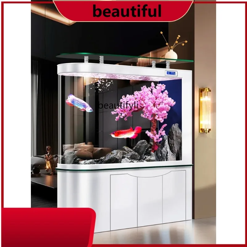 Entry door porch partition screen, fish tank living room, bottom filter medium and large household aquarium  H H  H