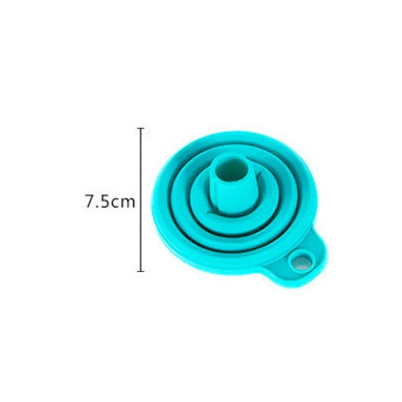 1pcs Silicone Foldable Funnel Household Collapsible Kitchen Cooking Tools Portable Wine Mini Portable Oil Pot Ice-making Funnel
