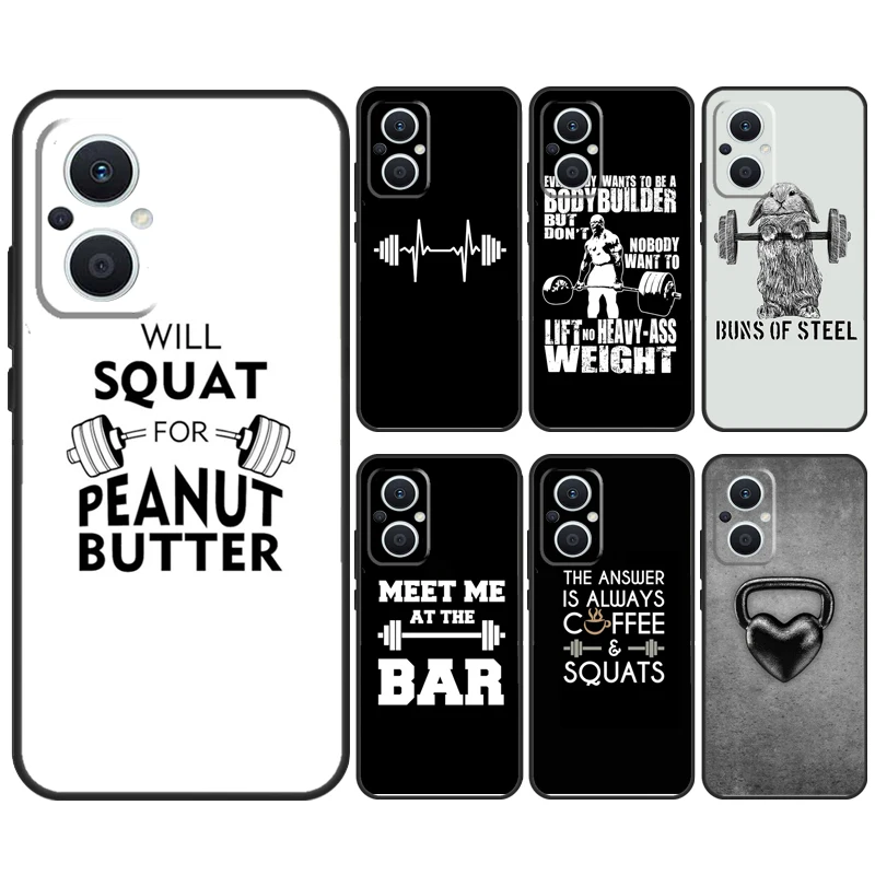 Bodybuilding Gym Fitness Case For OPPO Reno 8T 5Z 4Z 10 4 5 6 7 8 Lite OPPO Find X5 Pro X2 Neo X3 Lite X6 Pro Cover