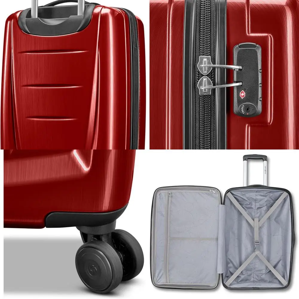 

Carry-On 20-Inch Burgundy Spinner Luggage with Hardside
