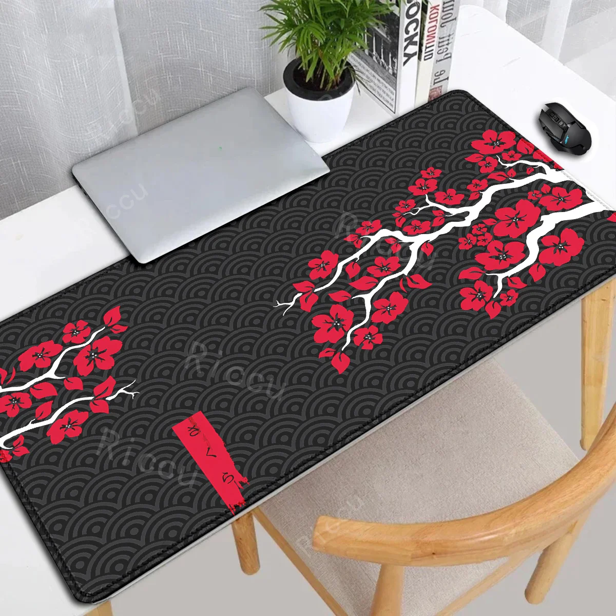 

Large Gaming teclado mouse pad XXL Sakura Desk Mat Computer Keyboard Pink Cherry Blossom Mouse Mat Big Mousepad Gamer 900x400mm