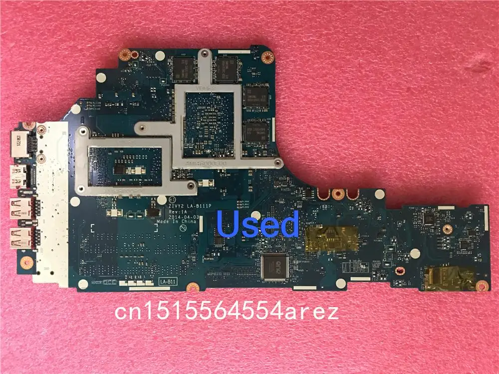 Used Motherboard For Lenovo Y50-70 Laptop I5-4210H CPU 4G Mainboard N16P-GX-A2 5B20H21717