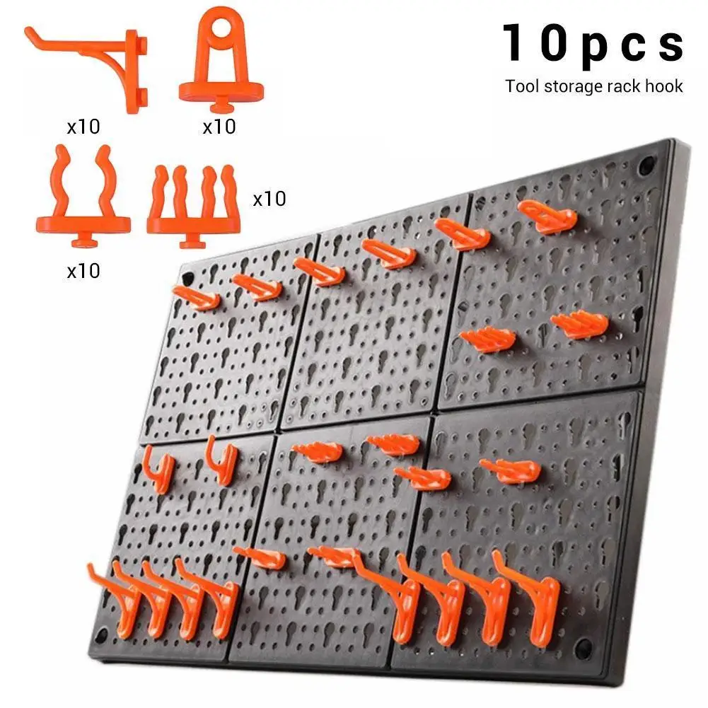 Herramienta de Hardware montada en la pared, tablero colgante, piezas de caja de herramientas, caja de almacenamiento de plástico, estante de