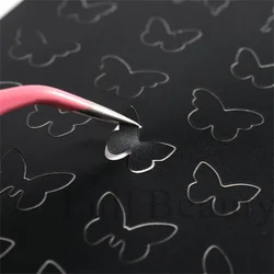 2pcs Heart Butterfly Strip Line Nail Art Stickers Airbrush Templat Oblique Spray Template Creative Stencil DIY Decoration Decals