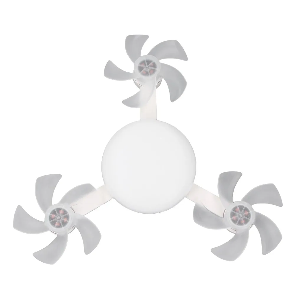 3 Color Temperature Ceiling Fan With Light E26 E27 Socket 3 Speeds Ceiling Fan Light with Remote Control Timer Function