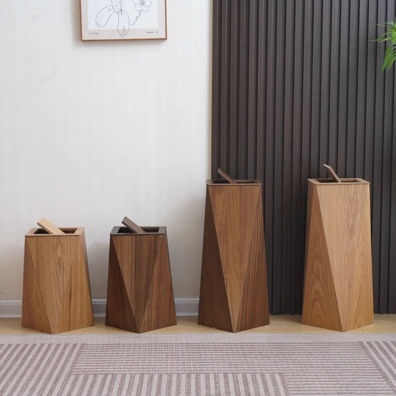 Hotel trash can wood, light luxury commercial hotel office company
