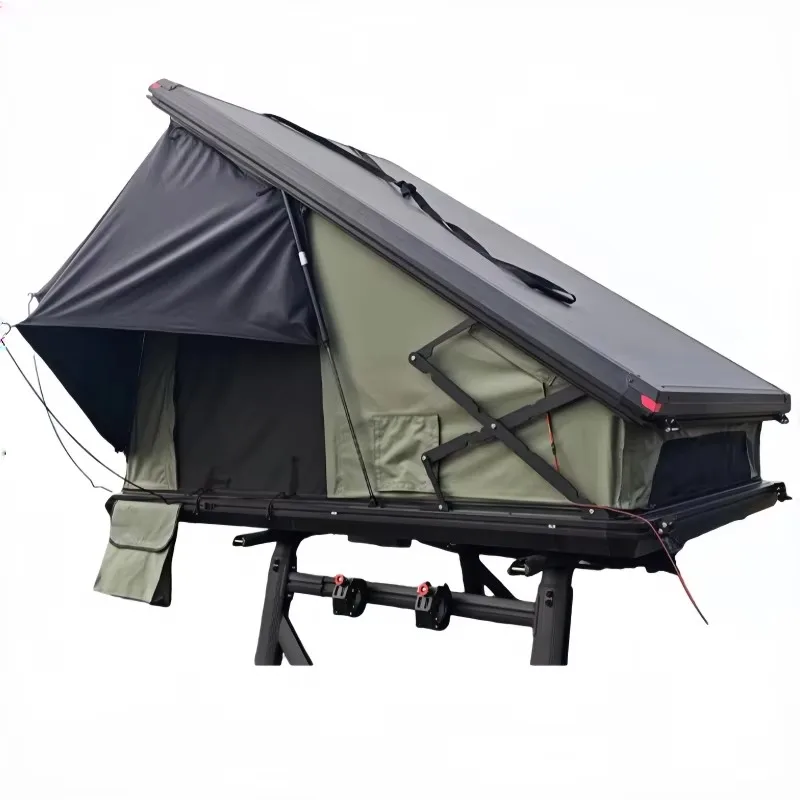 2026 New 3-4 Person Outdoor Camping Roof Tent 4x4 X Hinged Hard Shell Roof Tent