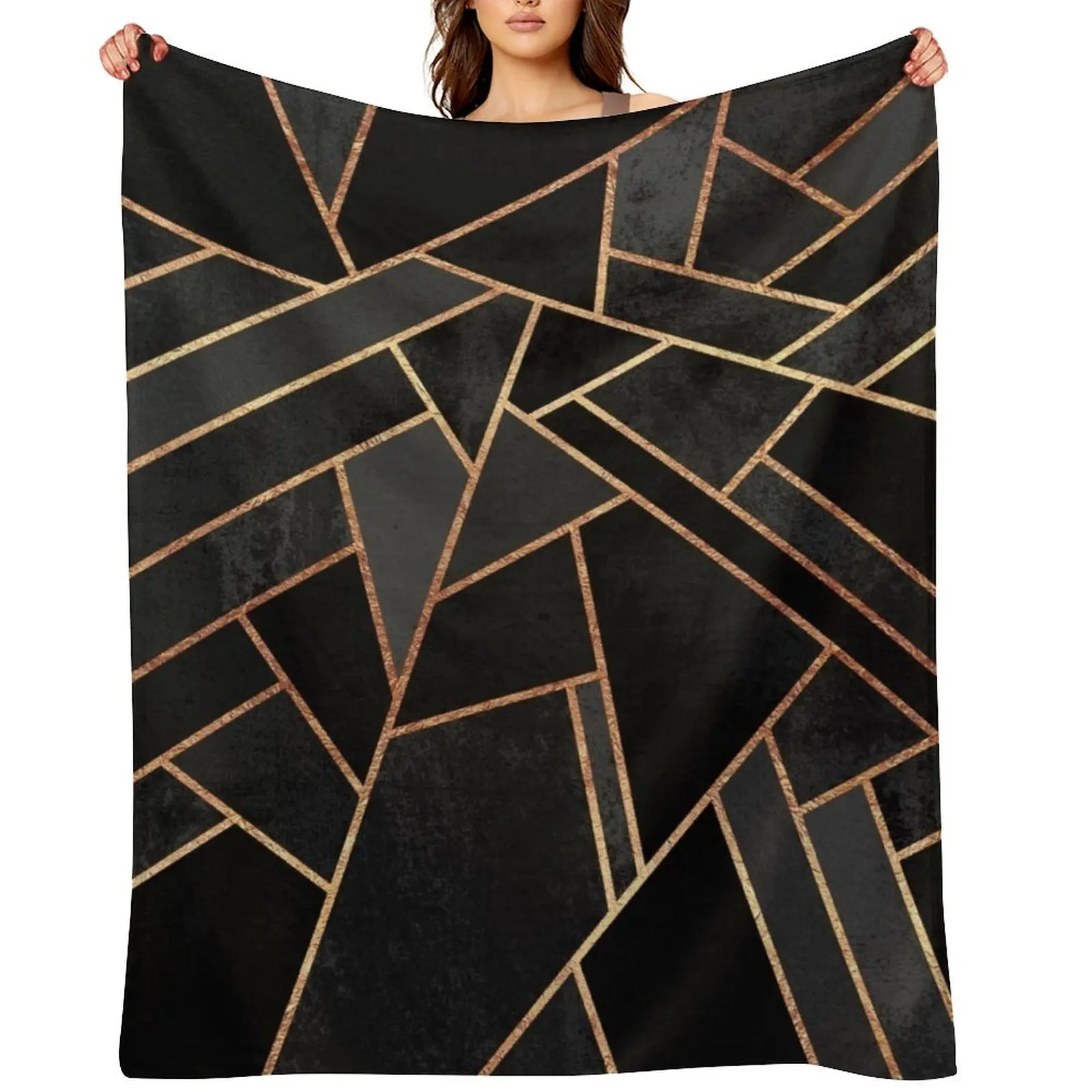 

Black Night Throw Blanket valentine gift ideas Sofa Quilt Bed covers Hairy Blankets