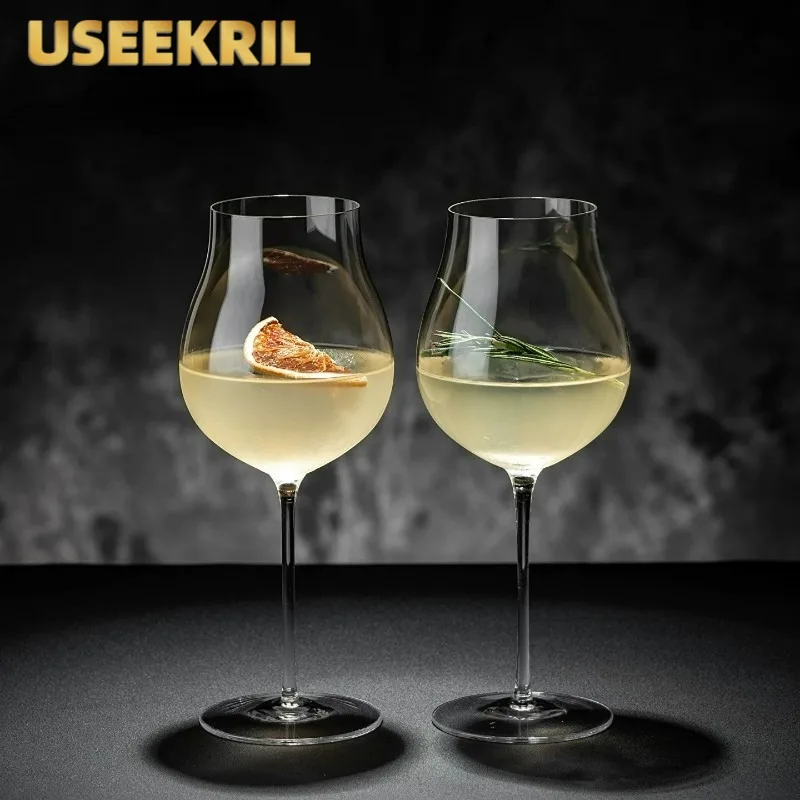Ultra‑Thin Tulip Stemmed Glass, Premium Cocktail Goblet, Creative Champagne & Red Wine Glass, Bar Mixing Drinkware Tools