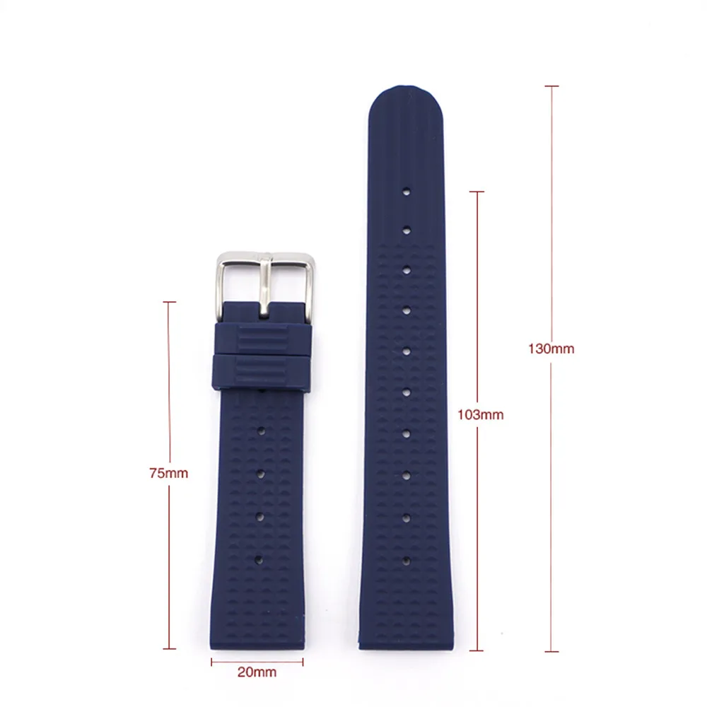 20 مللي متر 22 مللي متر سيليكون حزام ل سايكو البحرية ماستر SKX007 SRP777J1 المواطن الغوص الرياضة سوار المعصم مقاوم للماء حزام الساعات