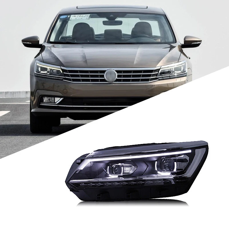 Car DRL LED Headlight Assemblies For Volkswagen Passat B7 2017-2020 Fog DRL Brake Turn Signal Lamp Plug And Play
