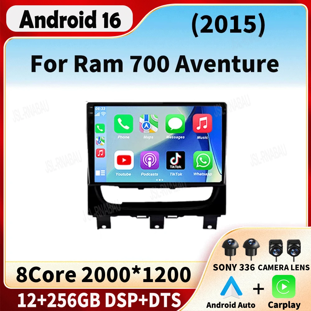 Pour Ram 700 Aventure 2015 Android 16 Autoradio Multimédia Lecteur Vidéo GPS Navigation Stéréo 2DIN 2 din WIFI Carplay
