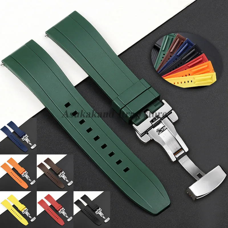 20mm 22mm 24mm Silicone Watch Strap for Seiko for Rolex for Omega Watchbands Rubber Quick Release Women Men Tropic Accessories