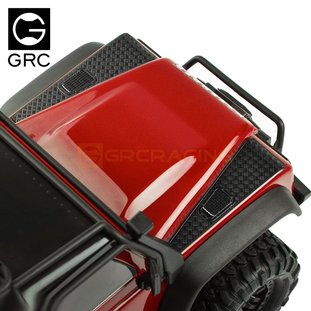 Piastra antiscivolo per cofano motore una piastra protettiva in metallo con guscio in acciaio inossidabile per auto cingolata Rc 1/18 Trax Trx-4m