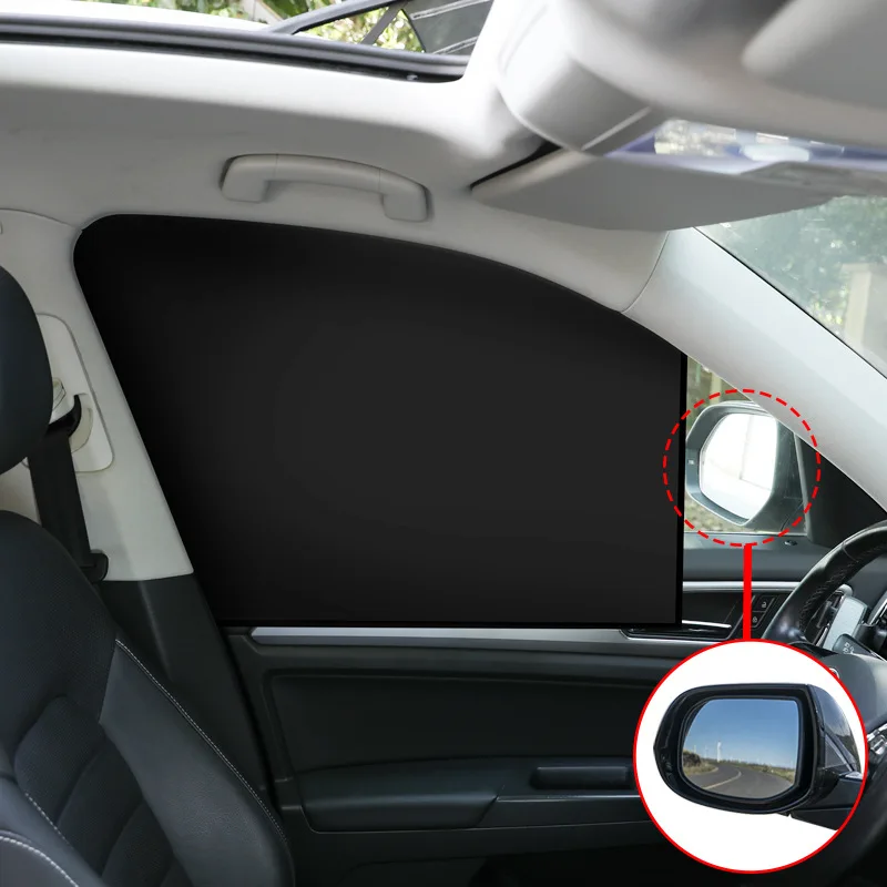 Universal Car Sunshade Window Magnetic Suction Sunshade Heat Insulation Cloth Cover Sunshade Car Side Sunshade