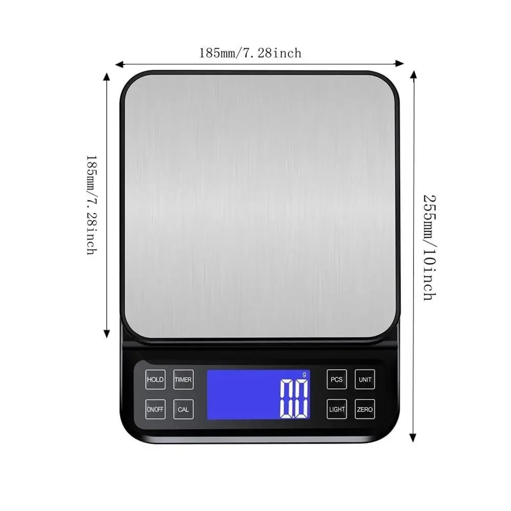 15/10/5/3KG Kitchen Scale 1/0.1g g/oz/lb/tl/kg/ml Weighing Food Balance Digital Scale Digital High Precision