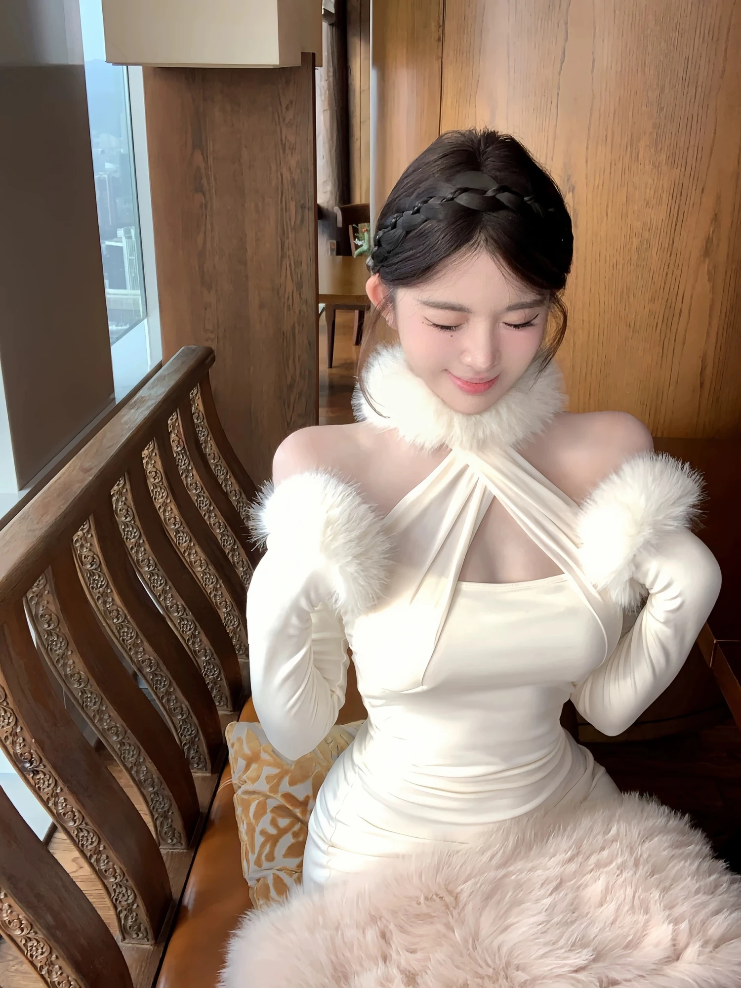 

Сексуальное женское облегающее платье с одним открытым плечом и длинным рукавом, летнее, с юбкой-макси