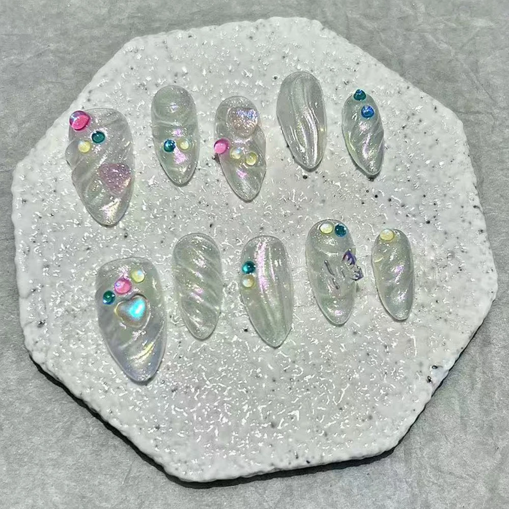 Handmade Press On Nails Short - огляд і ціна Nail Art Simple Elegant