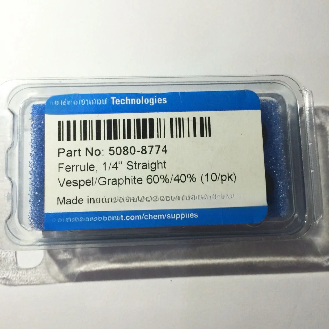 5080-8774 Ferl 1 4in VG SP-22 40Pct Graphite 10PK Agilent Consumables