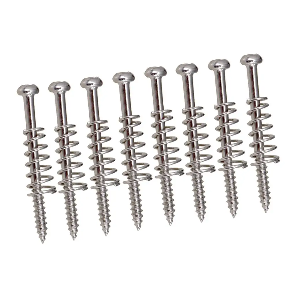 Humbucker Pickup Screws Set 8 Pieces Electric Guitar Mounting Ring Screws Springs Iron for Guitar Bass Accessories DIY