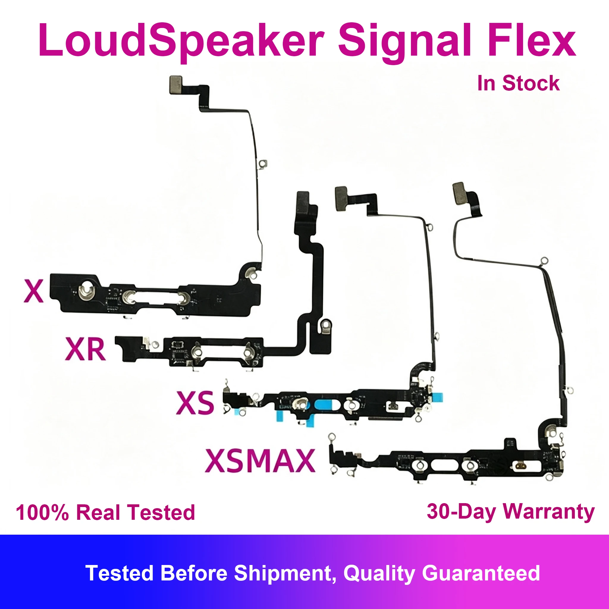 LoudSpeaker Signal Flex Cable For iPhone X XR XS Max Ringer Buzzer Speaker Connection Antenna Receiver Replacement Repair Parts