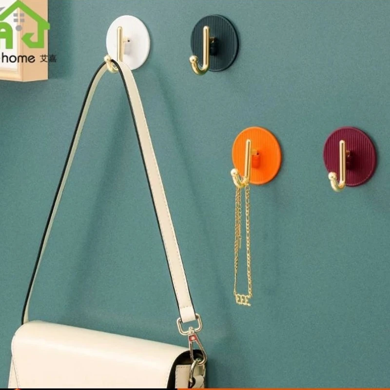 Luxury wall hooks without punching，self-adhesive ，Suitable for kitchen and bathroom，key holder，seamless hooks behind the door