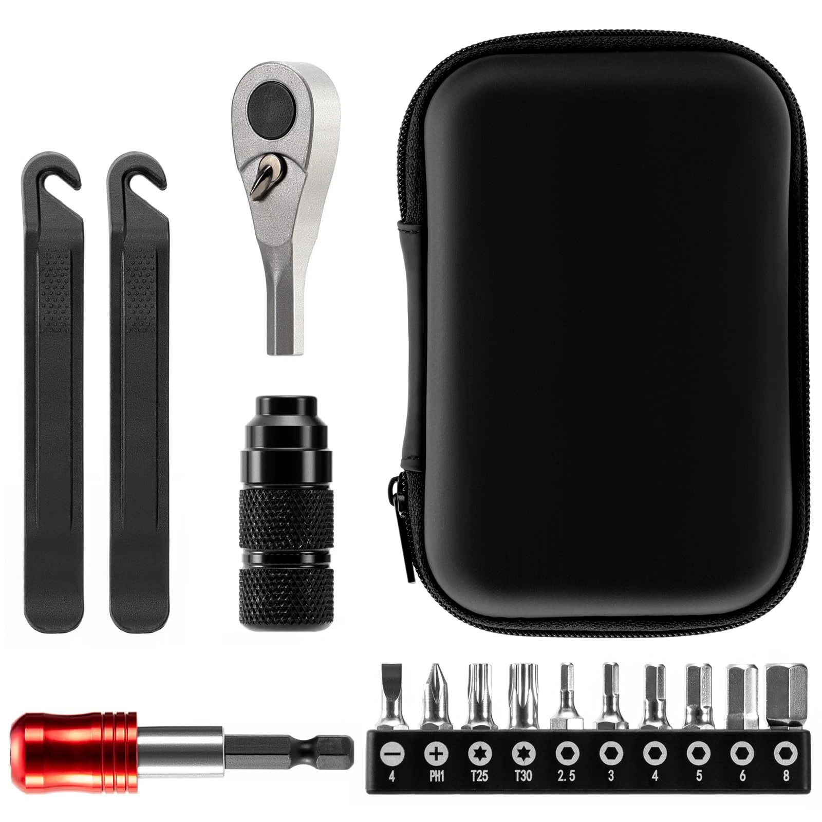 Bike Repair Tool Kits 72 Tooth Ratchet Wrench Set Portable Torque Screwdriver Lightweight Bicycle Maintenance Tool