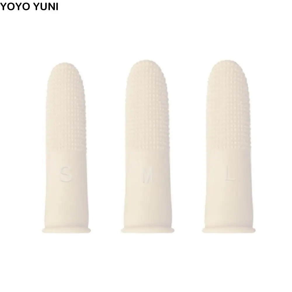 100 قطعة غطاء الاصبع المطاطي المقاوم للاهتراء المتاح لينة اللاتكس غطاء للأصابع مكافحة ساكنة البرتقال أطراف الأصابع حامي المدرسة