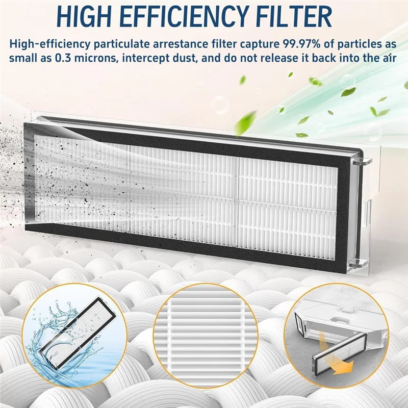 Parte di ricambio per Roborock Qrevo Curv Robot aspirapolvere Spazzola laterale principale Filtri HEPA Cuscinetti per mocio Sacchetti per la polvere