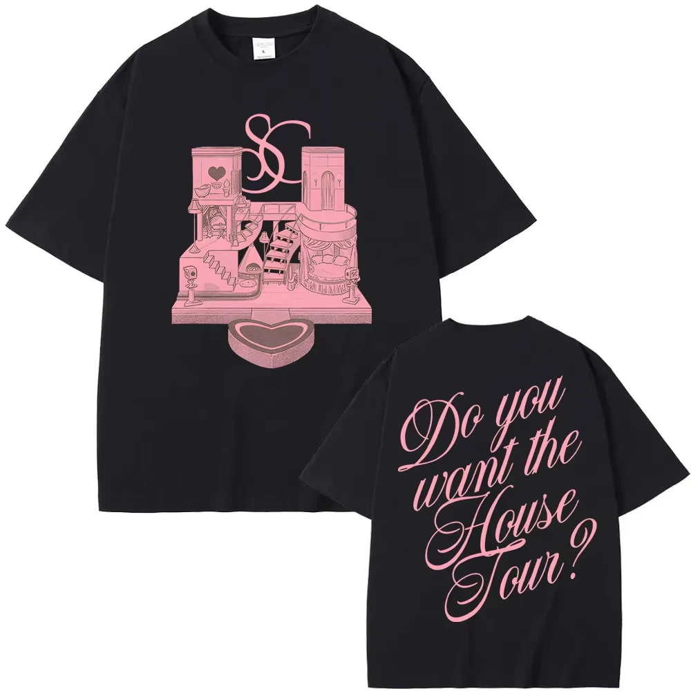 Camiseta House Tour 2026, nuevo estilo, Sabrina Carpenter, igual que en el sitio web oficial, camiseta de alta calidad, ropa con cuello redondo, Tops