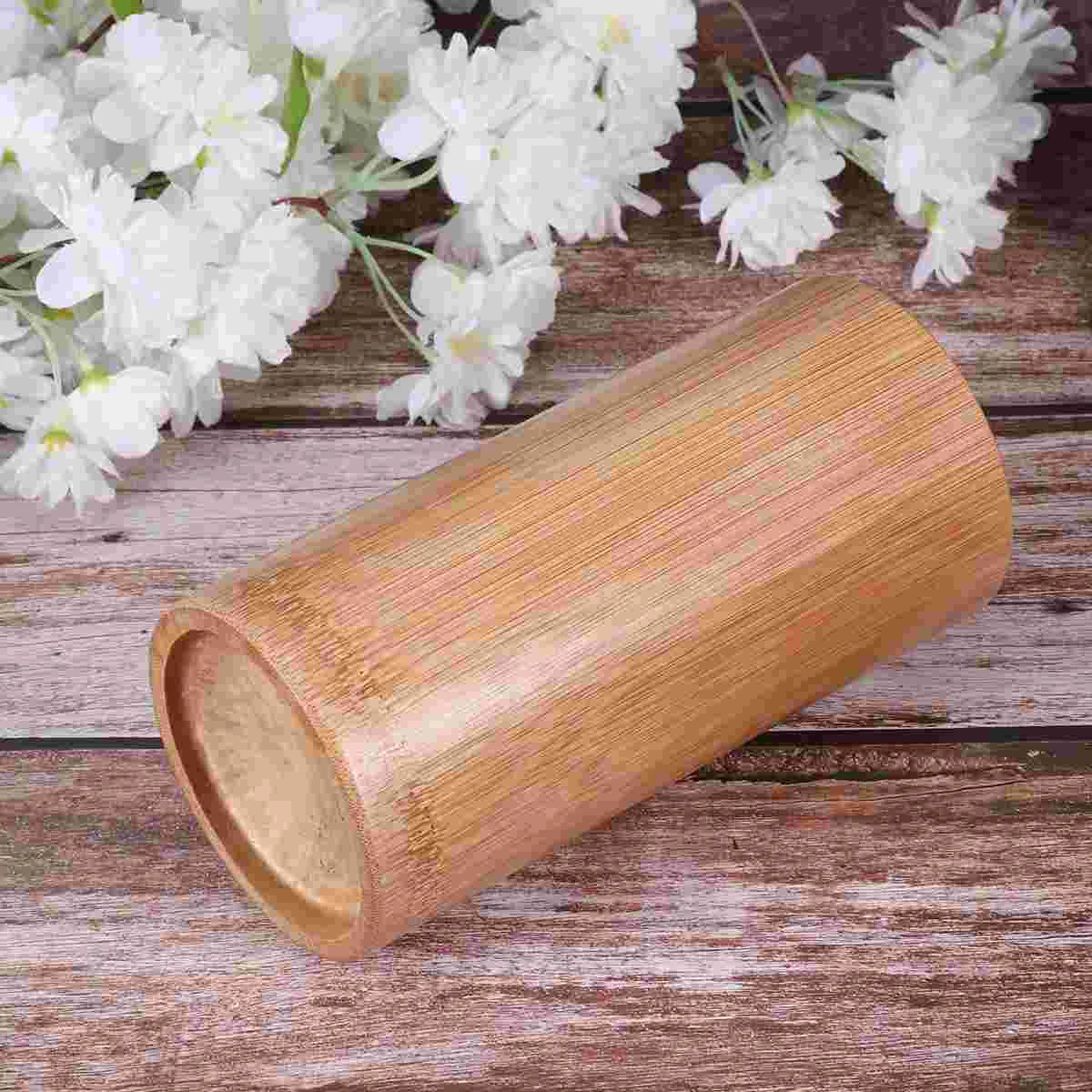 20 CM Kitchen Storage Crock Organizer Cutlery Storage Tube Bamboo Barrel Kitchen Utensils Container Holding Rack Wooden