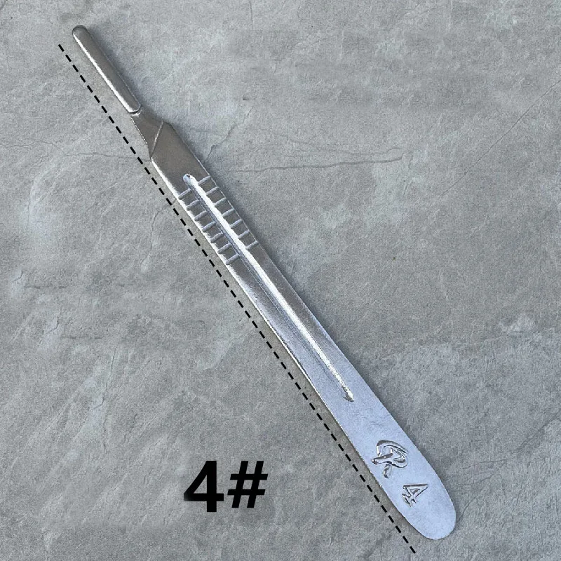 Stainless steel knife handle mobile phone film laboratory scalpel fixing post foot cutting practice paper cutting knife carving