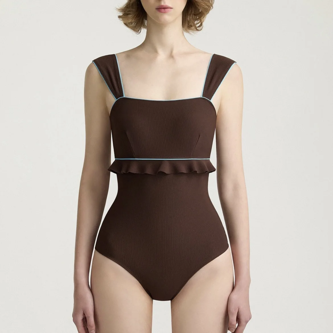 Women's Swimwear 2024 Women Bikini Solid Color Swimsuit Backless Sexy One-Piece Hot Spring Swimwear  Bath Suits M-XL