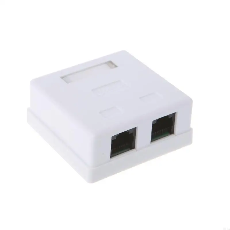 

31BA RJ45 Junction Box Cat5e 8P8C Network Connector 2-port Female-Female Desktop Extension Cable Box