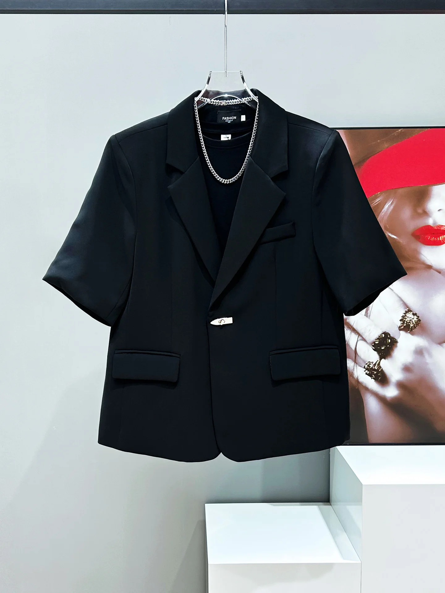 

Мужской летний пиджак свободного кроя с коротким рукавом, повседневный, модный и стильный, с подплечниками, верхняя одежда