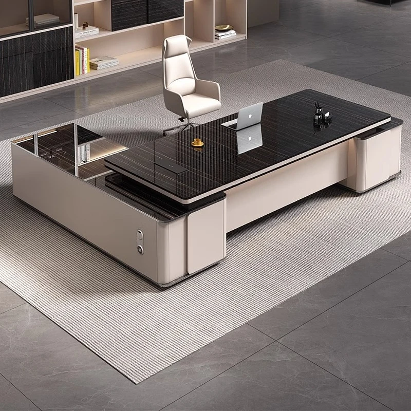 دراسة مكتب كبير مكتب الاستقبال تخزين الجمالية الحديثة مكتب مكتب المنظمون الفاخرة Escritorio Oficina الأثاث التجاري #3