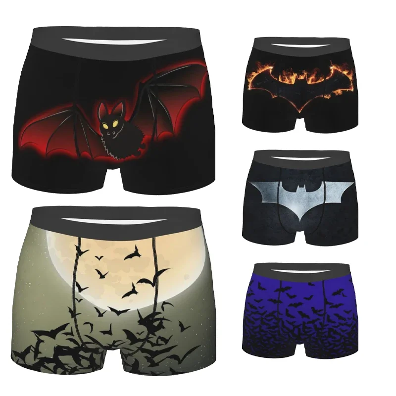 Halloween Bat Underpants Breathbale Panties Male Underwear Print Shorts Boxer Briefs