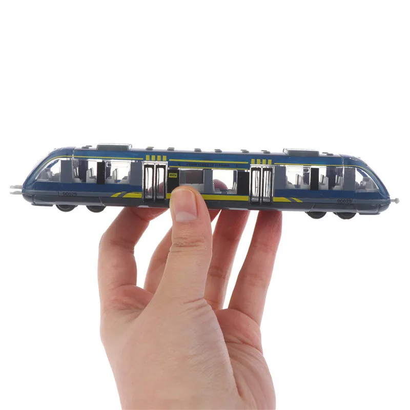 Réplica de modelo de trem ferroviário de alta velocidade em liga com detalhes de precisão, brinquedo de trem bala pronto para exibição para colecionadores e aficionados