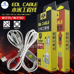 OSS W230 W231 Deep Brush Machine EDL Cable 75cm 80cm Fast Charging Cable for Xiaomi Engineering Line Mobile Phone Repair Tools