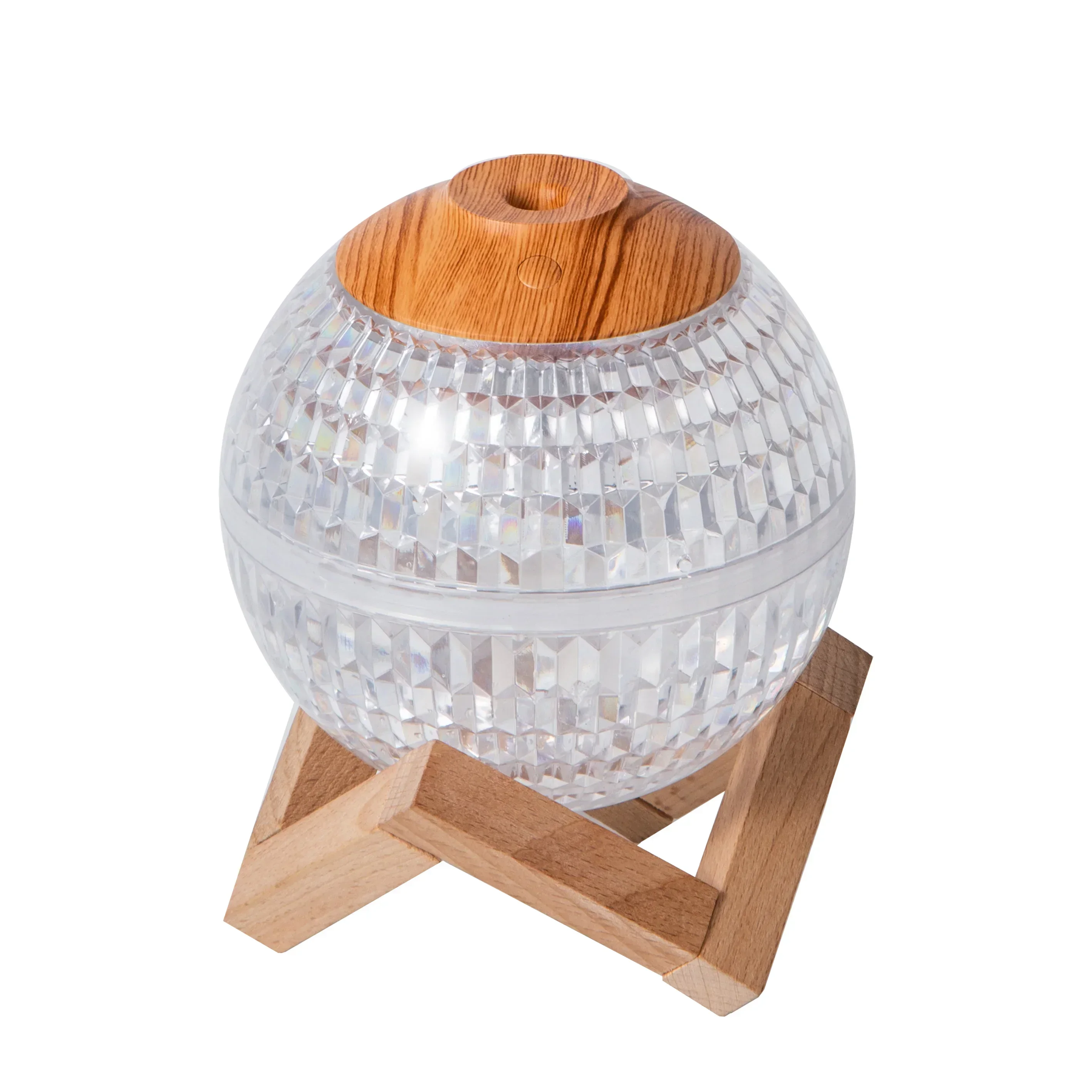 

350ml Crystal Ball Ultrasonic Humidifier with Colorful Light Mini Plug-In Air Cool Mist Fogr