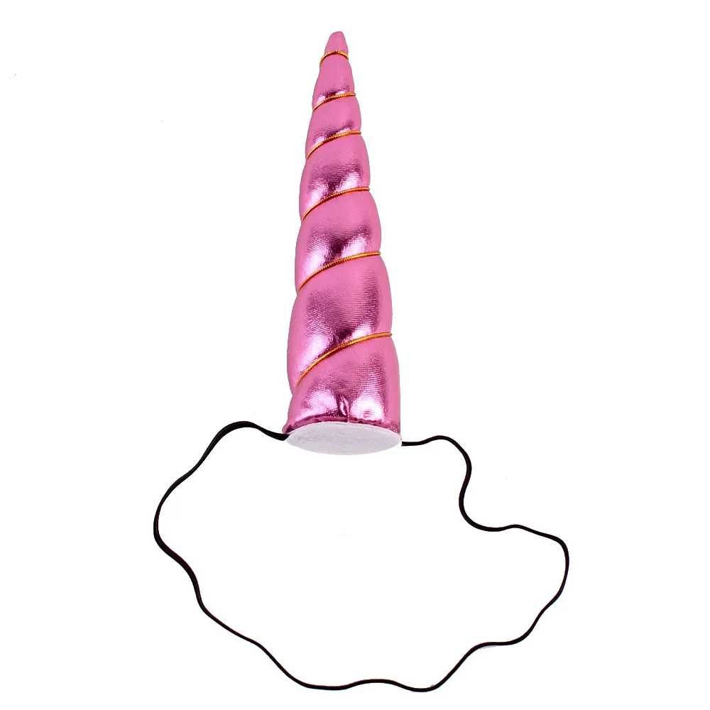 1PCS Kids Girls Unicorn Horns Elastic Headband Birthday Party Hairband Costume Headdress Children Hair Accessories