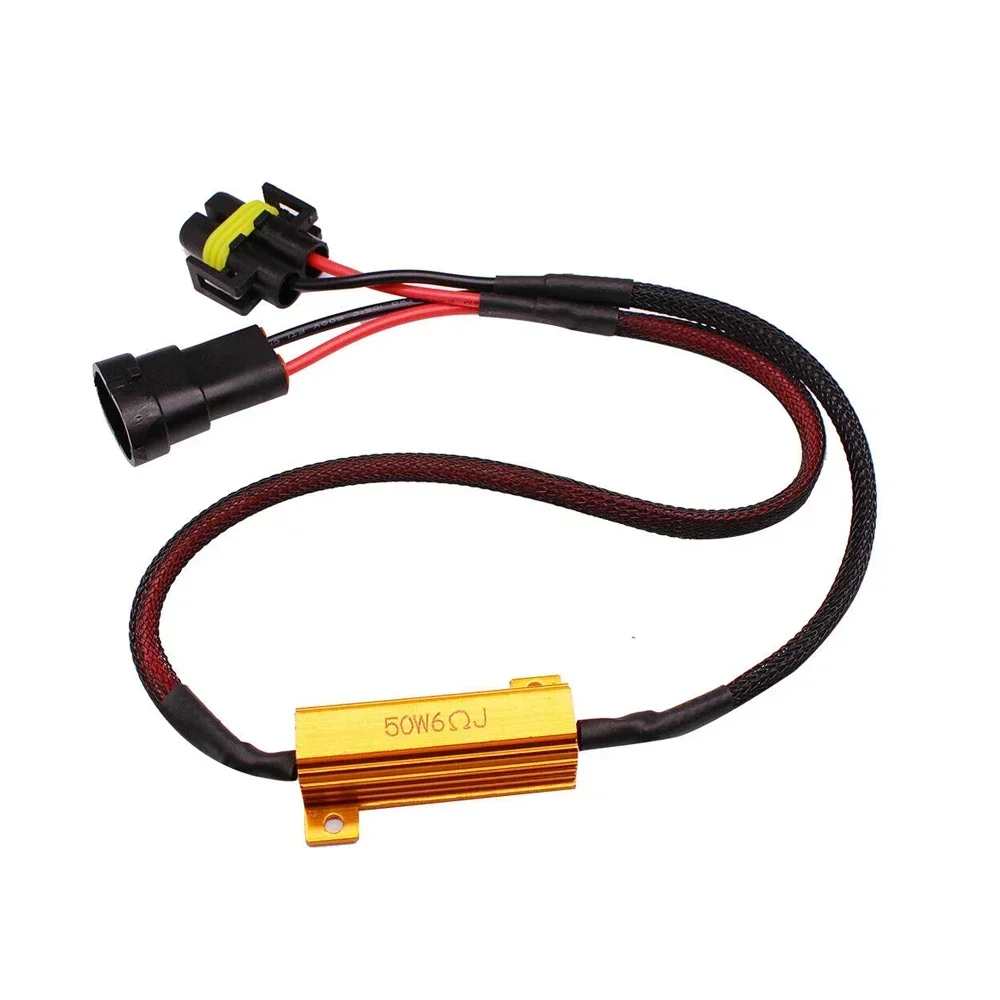 2PCS 9005 9006 H10 9145 LED Headlight Fog Canbus Decoder Error Free Warning Canceller Load Resistor 50W 6ohm