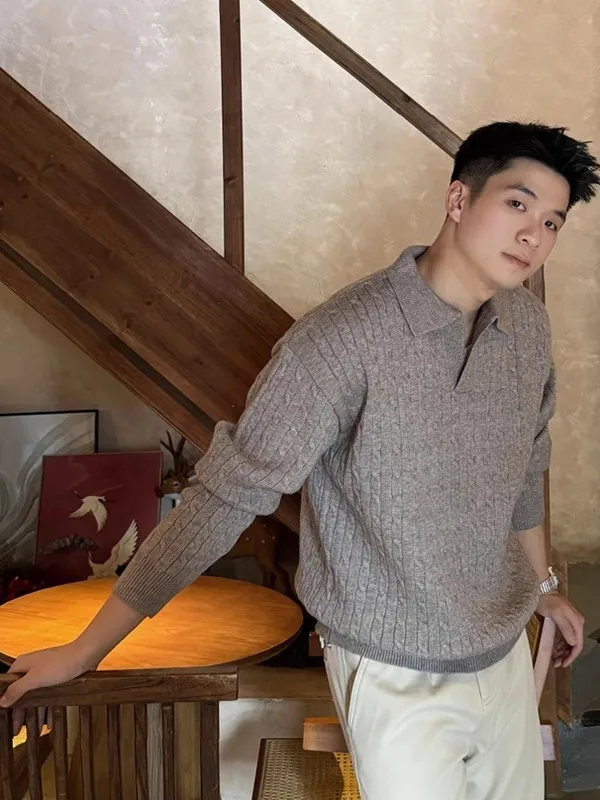 

Новый вязаный свитер с узором «косы» и цветами, осень-зима 2025, роскошный винтажный свободный модный универсальный повседневный свитер с длинными рукавами