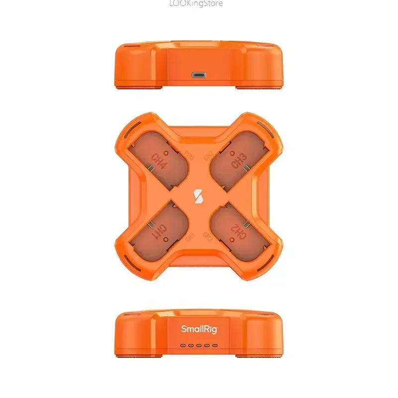 SmallRig for LP-E6NH 4-Channel Camera Battery Charger for Canon 70D 7DII R6 5D 60D 80D 90D Mark4 R5 R7 Battery 4838