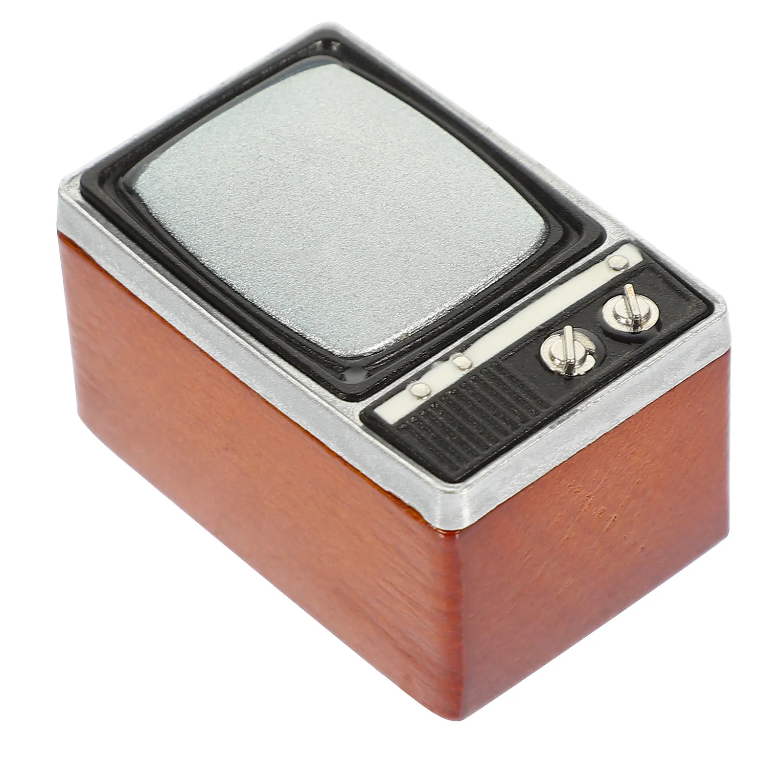 

Tiny Retro TV Ornament for Mini House Decoration Fine Detail Craft Accessory Multiple Use Miniature Furniture Decor Photography