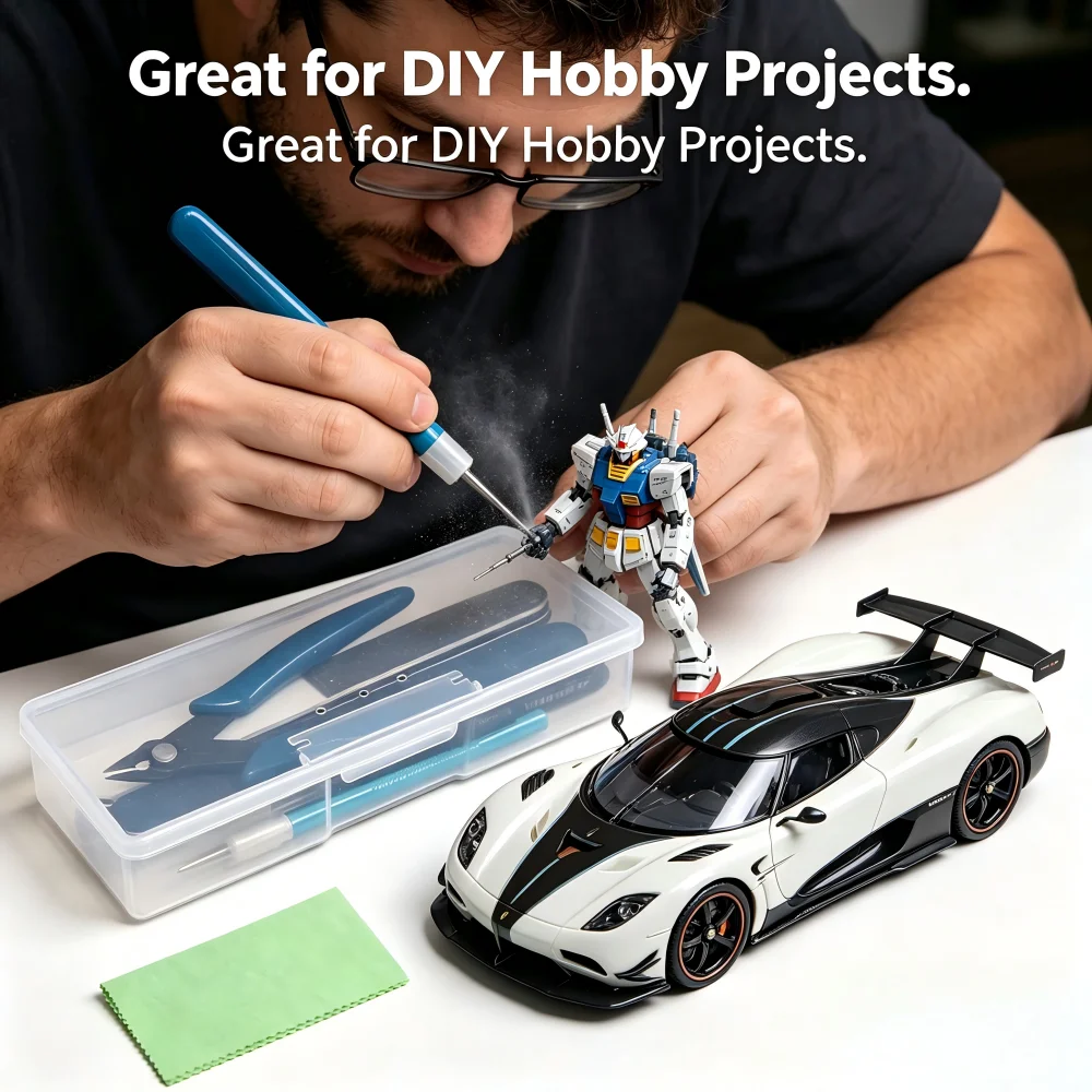 9/24PCS Model Building Tool Kit , Complete Hobby Craft Tools Set with Storage Box for Gundam, Car, Robot & Figure Models
