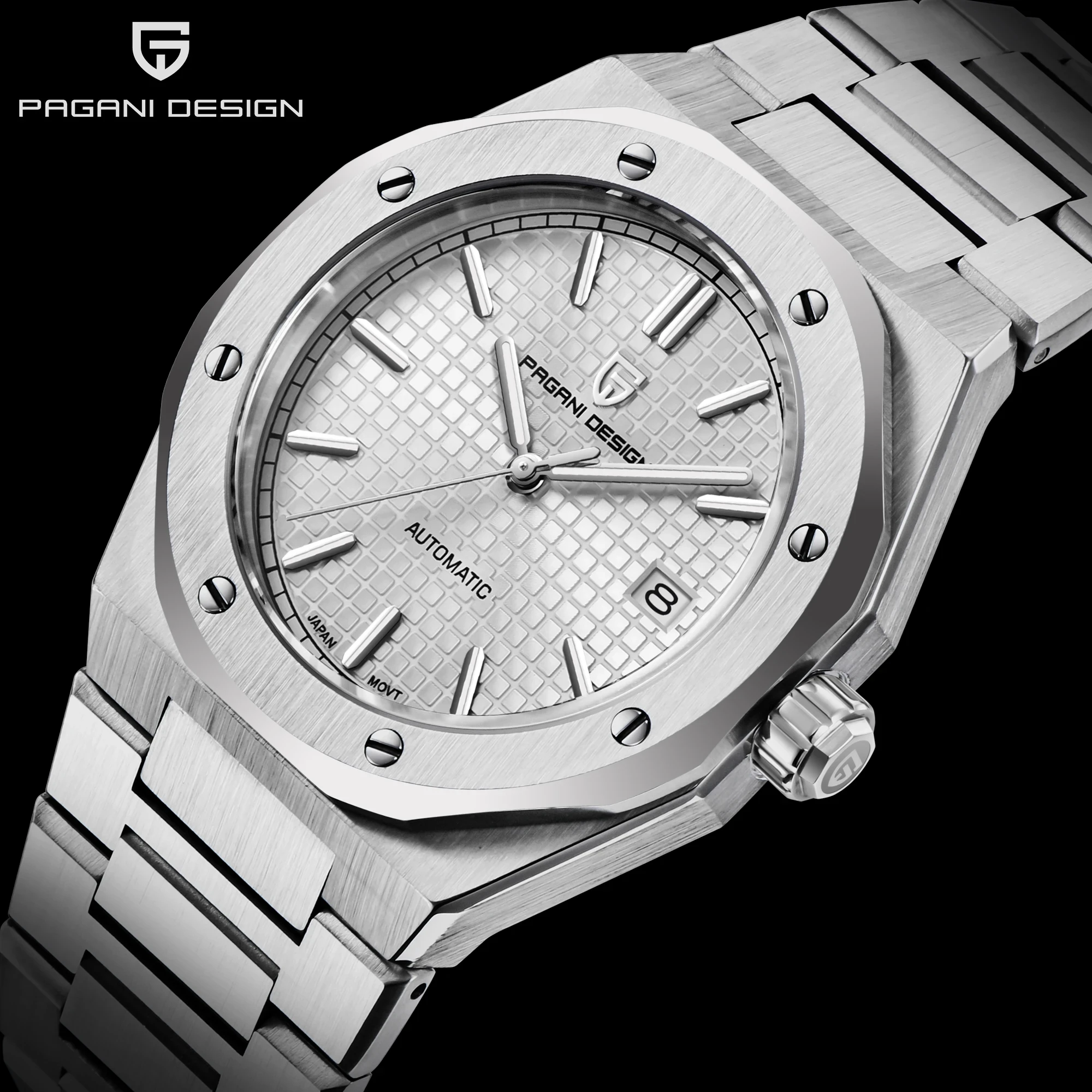 PAGANI DESIGN  Men\'s Automatic Mechanical Watch PD1673 Waterproof Sport Sapphire Stainless Steel Watch for Men