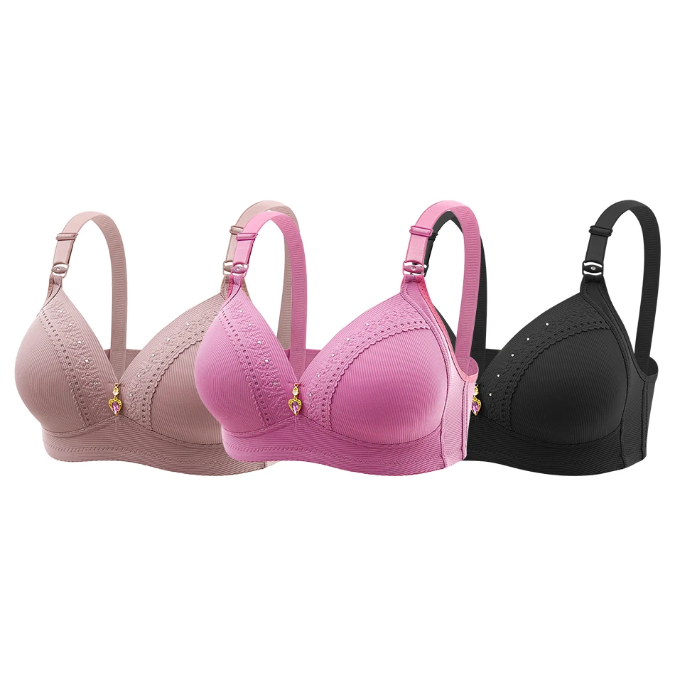 Elegance Plus Size Full Cup Bras Side Gathering Anti Sagging for Slimming Effect Comfortable and Supportive No Underwire Design