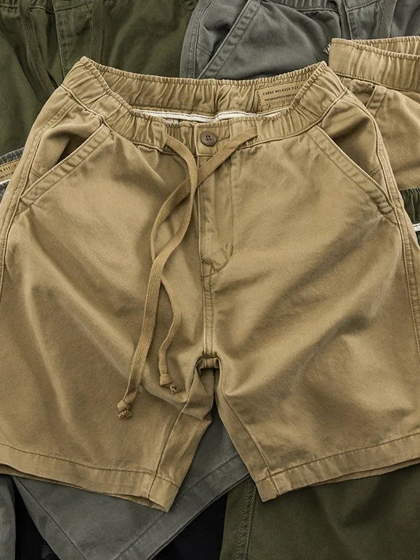 Men's Workwear Short Pants Summer Thin Loose Breathable Straight Leg Dirt Resistant Wear Resistant Casual Fourths Mid-Pants