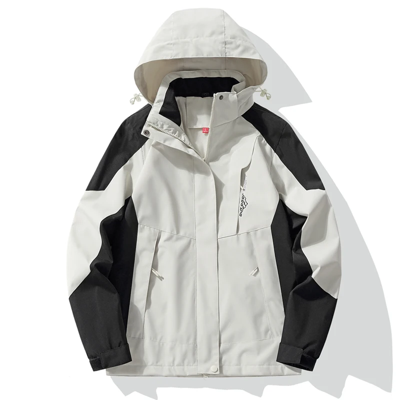 Charge jacket for men, couples, youth, outdoor waterproof, windproof, breathable, detachable cap jacket, loose fit